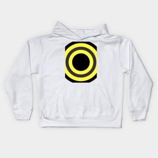 black and yellow Kids Hoodie